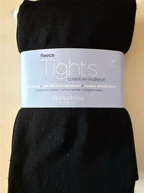Motherhood Maternity Fleece Tights in Black